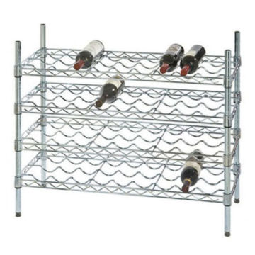 Vente chaude réglable 9 bouteilles Fil métallique Creative Wine Rack Shelf